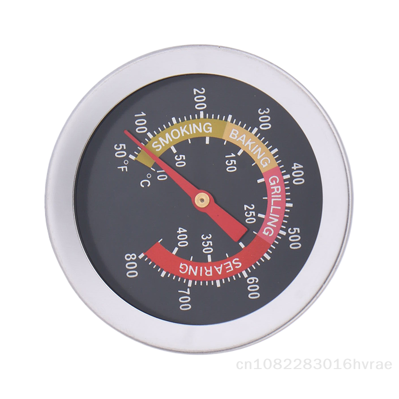 Meat Thermometer - 52mm Metal BBQ Grill Thermometer- Stainless