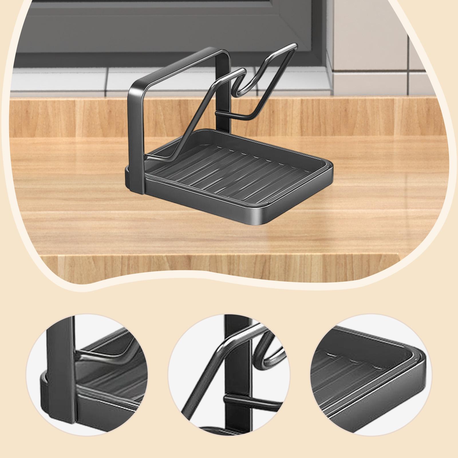 Kitchen Gadgets Rack Storage - Pot Lid Storage Rack with Drip