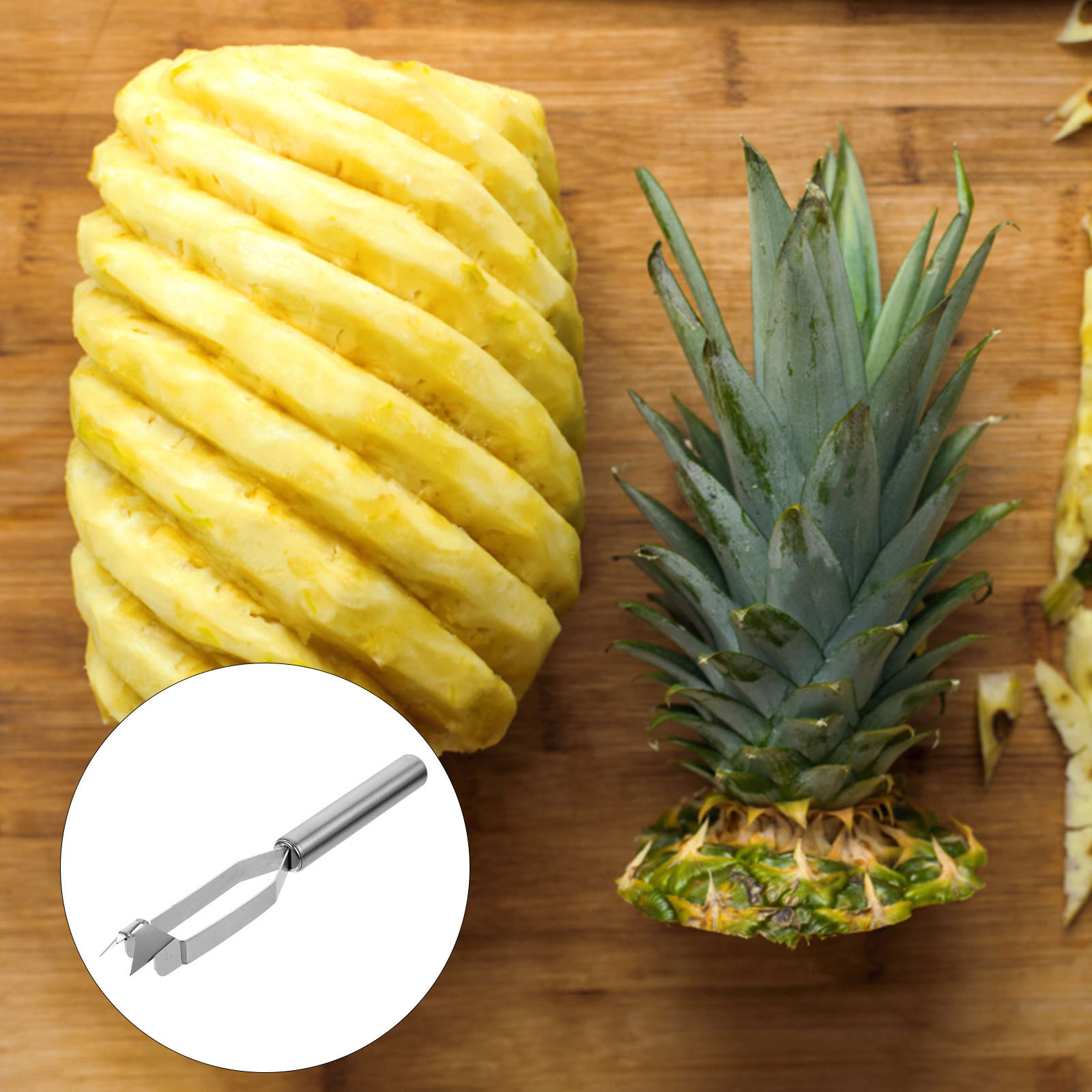 Kitchen Gadgets Save Time - 2Pcs Stainless Steel Pineapple Eye Remover