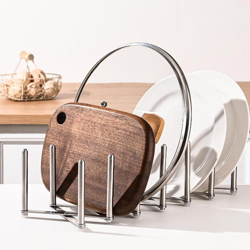 Pot Lid Rack Pan Lid Organizer - Kitchen Gadgets Rack Storage のレビューと価格