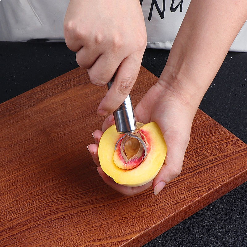Stainless Steel Peach Pitter T - Kitchen Gadgets Rack Storage のレビューと価格