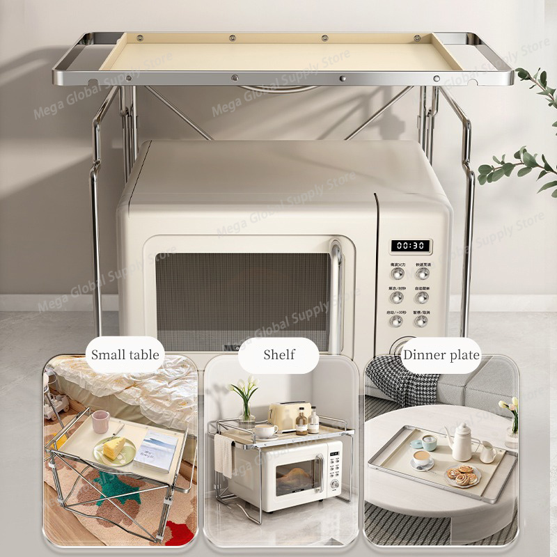2-layer Microwave Oven Storage - Kitchen Gadgets Rack Storage のレビューと価格