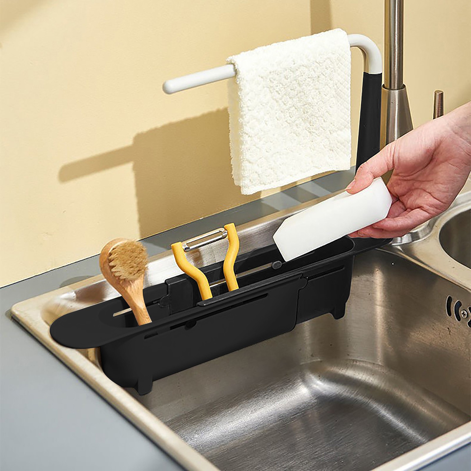 elescopic Sink Shelf Drainer R - Kitchen Gadgets Must Have のレビューと価格