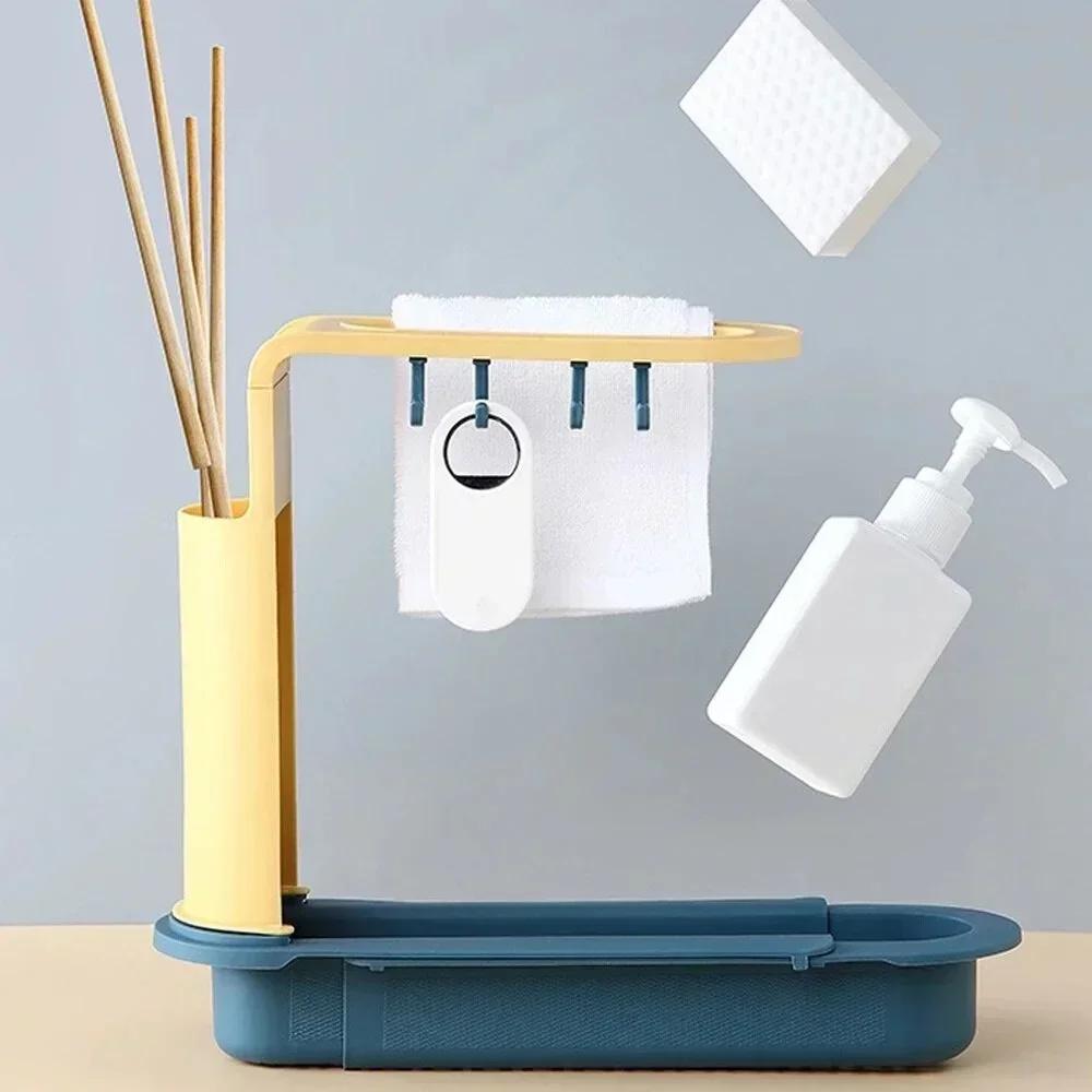 Telescopic Sink Storage Rack M - Kitchen Gadgets Rack Storage のレビューと価格