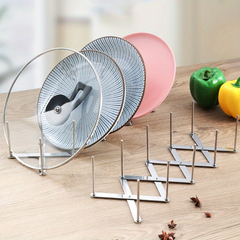 Pot Lid Rack Pan Lid Organizer - Kitchen Gadgets Rack Storage のレビューと価格