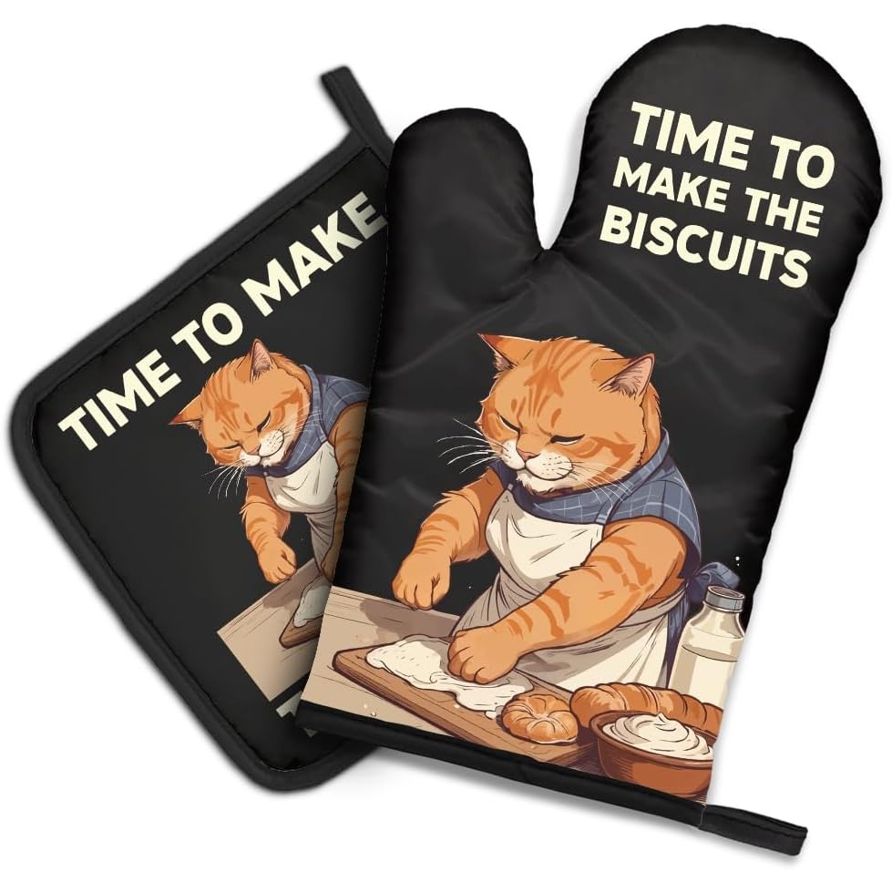The Biscuits Funny Cat Oven Mi - Funny Kitchen Gadgets Gifts のレビューと価格