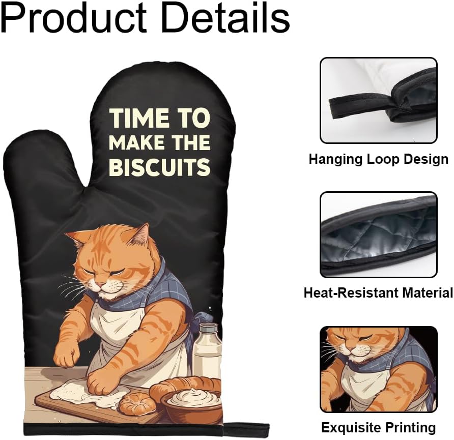 The Biscuits Funny Cat Oven Mi - Funny Kitchen Gadgets Gifts のレビューと価格