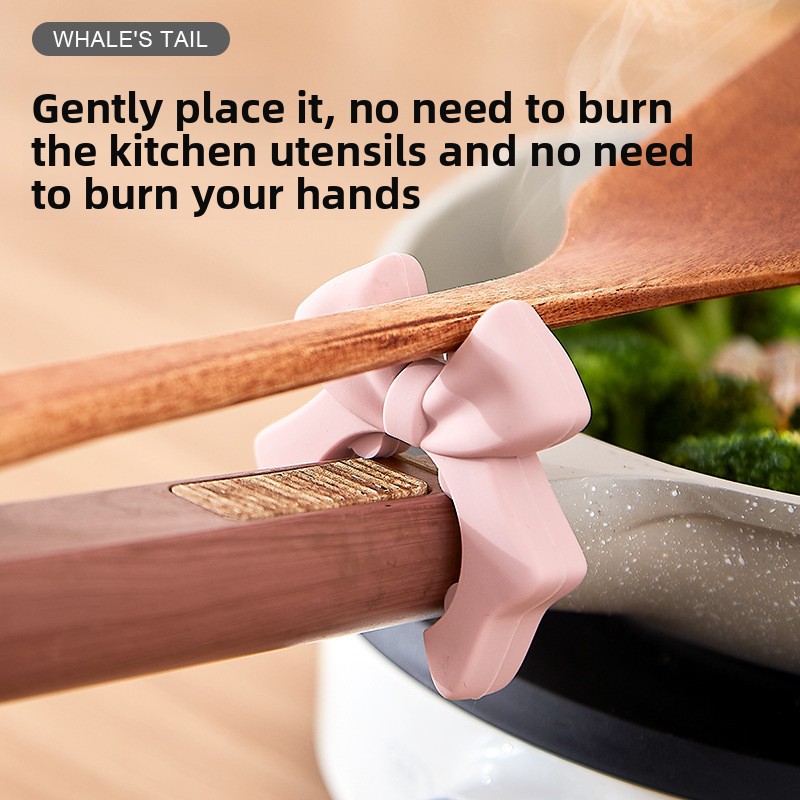 Bowknot Silicone Kitchen Utens - Kitchen Gadgets Rack Storage のレビューと価格