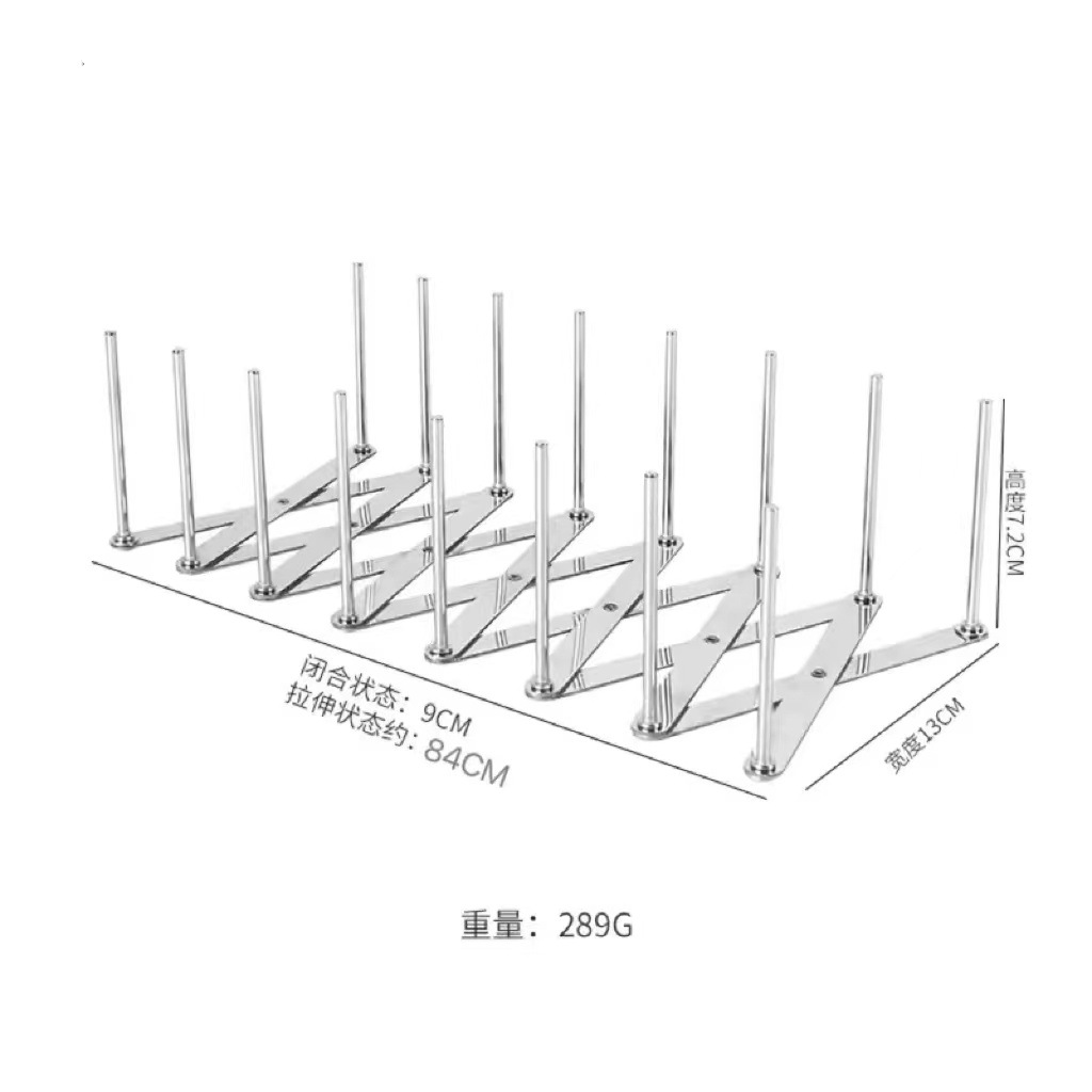1pc Foldable Stainless Steel P - Kitchen Gadgets Rack Storage のレビューと価格