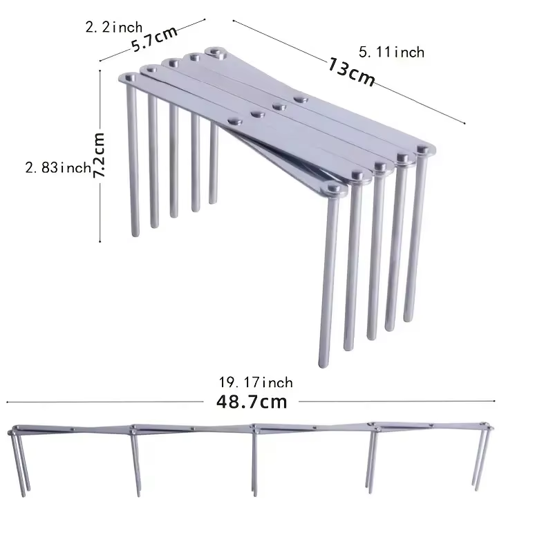 1pc Foldable Stainless Steel P - Kitchen Gadgets Rack Storage のレビューと価格