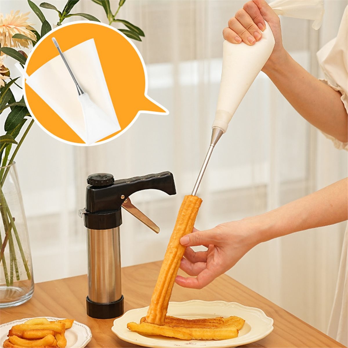 A45I Home Churros Maker Machin - Kitchen Gadgets In Spanish のレビューと価格