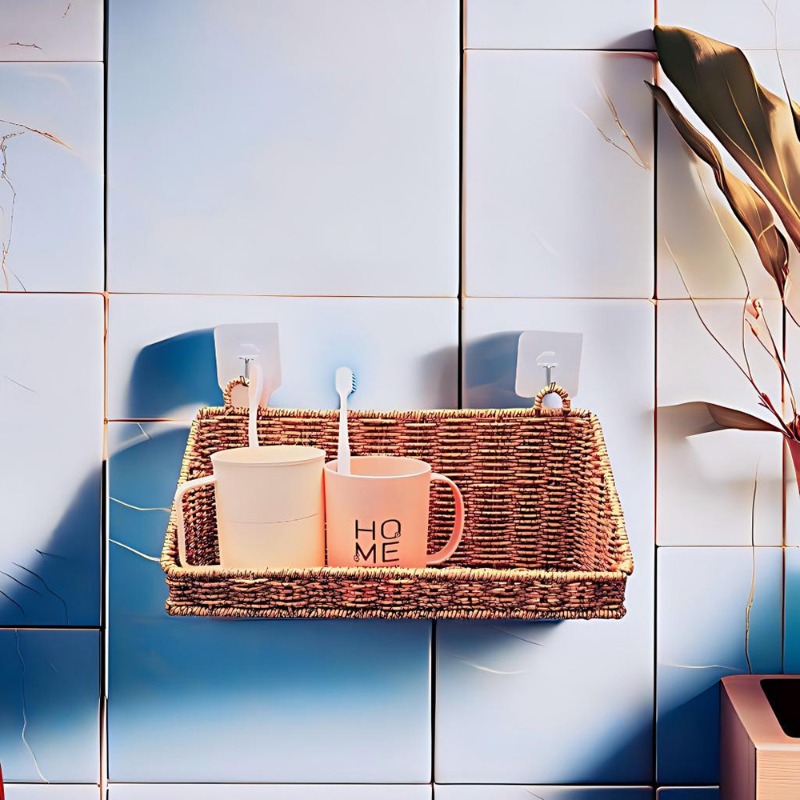 Woven Rattan Hanging Storage B - Kitchen Gadgets Rack Storage のレビューと価格