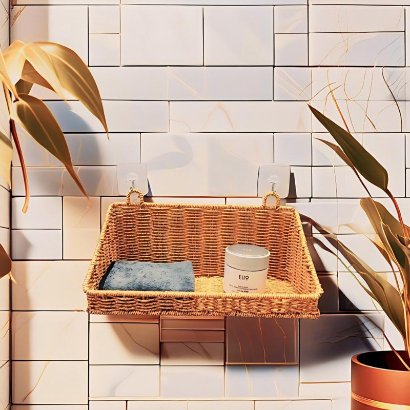 Woven Rattan Hanging Storage B - Kitchen Gadgets Rack Storage のレビューと価格