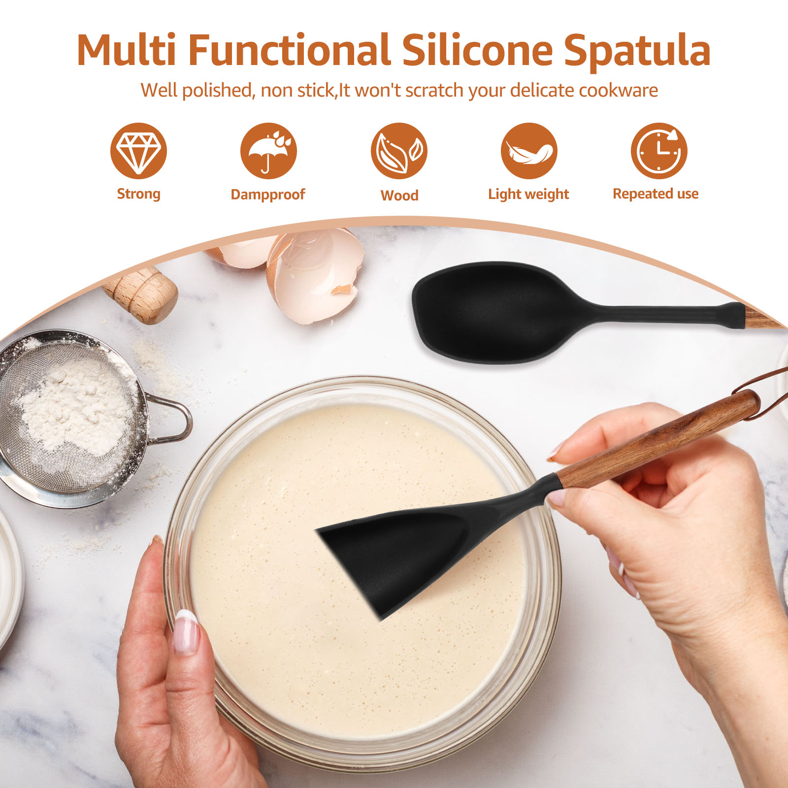 Silicone Cooking Spatula Spoon - Kitchen Gadgets Under 100 のレビューと価格