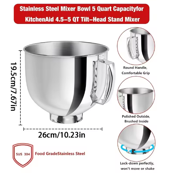 KitchenAid Mixer Bowl 4.5-5 Qu - Kitchenaid Kitchen Gadgets のレビューと価格
