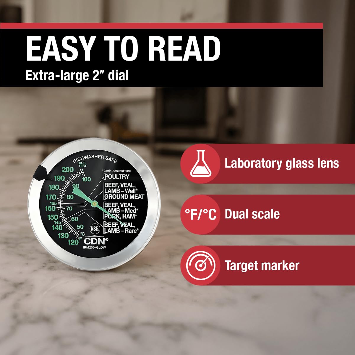 Ovenproof Meat Thermometer wit - Meat Thermometer のレビューと価格