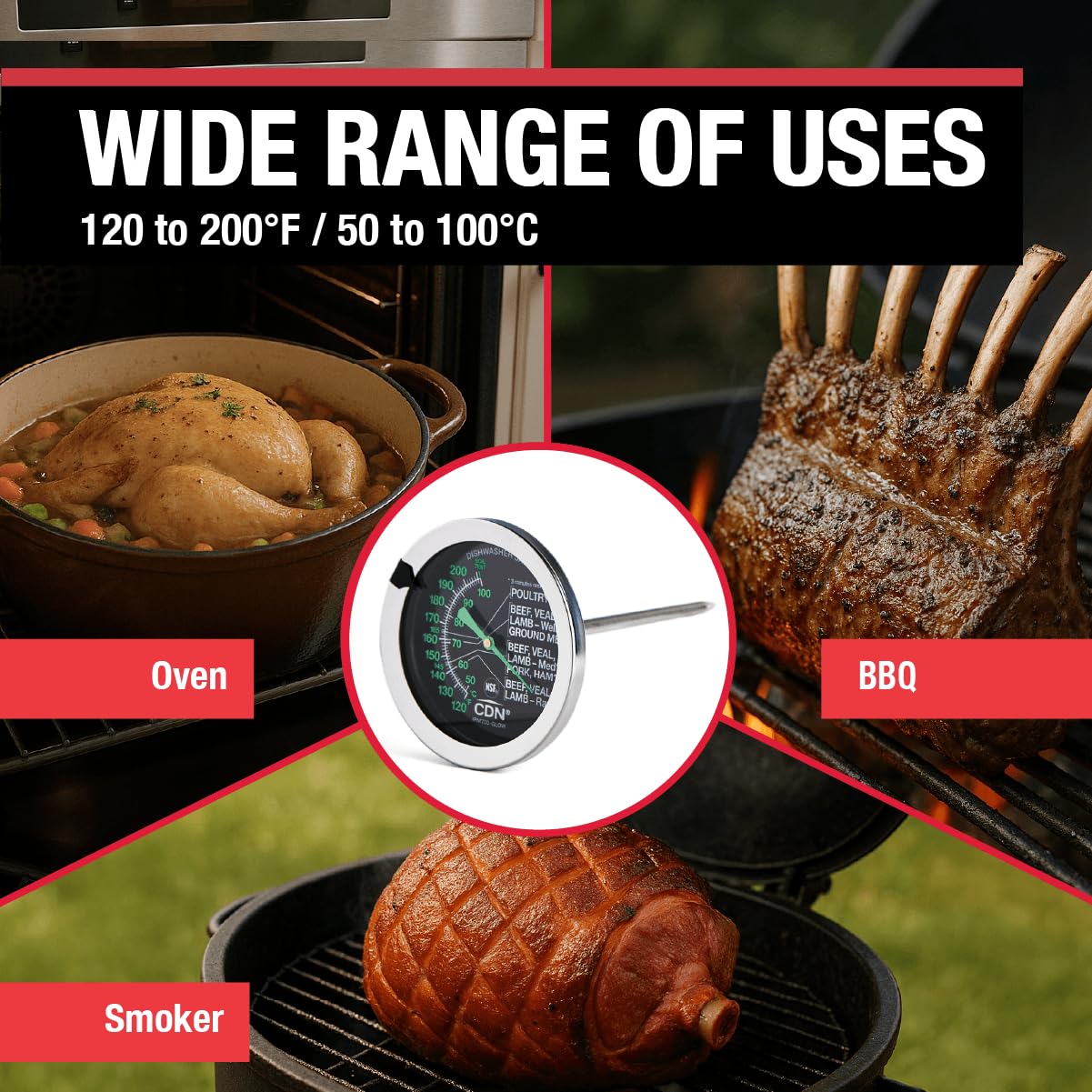 Ovenproof Meat Thermometer wit - Meat Thermometer のレビューと価格