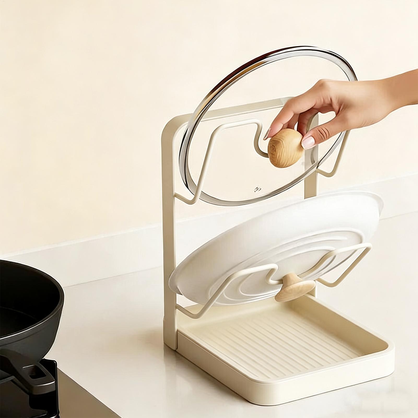 Pot Lid Organizer Anti-Slip Ki - Kitchen Gadgets Under 100 のレビューと価格