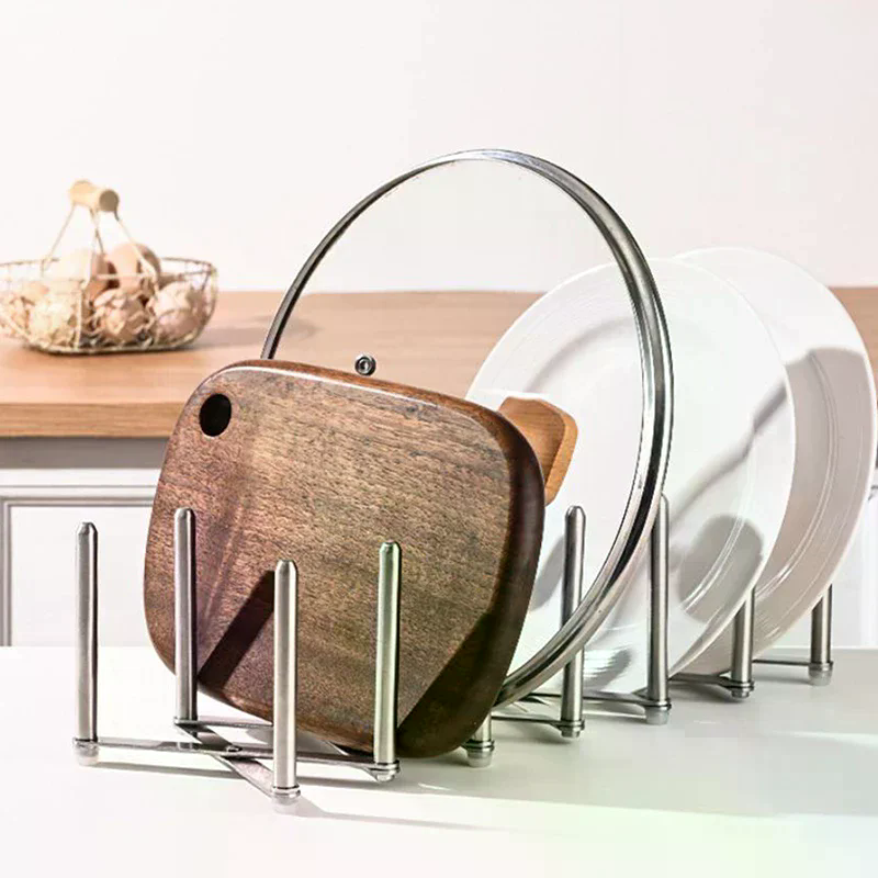 Pot Lid Rack Pan Lid Organizer - Kitchen Gadgets Rack Storage のレビューと価格