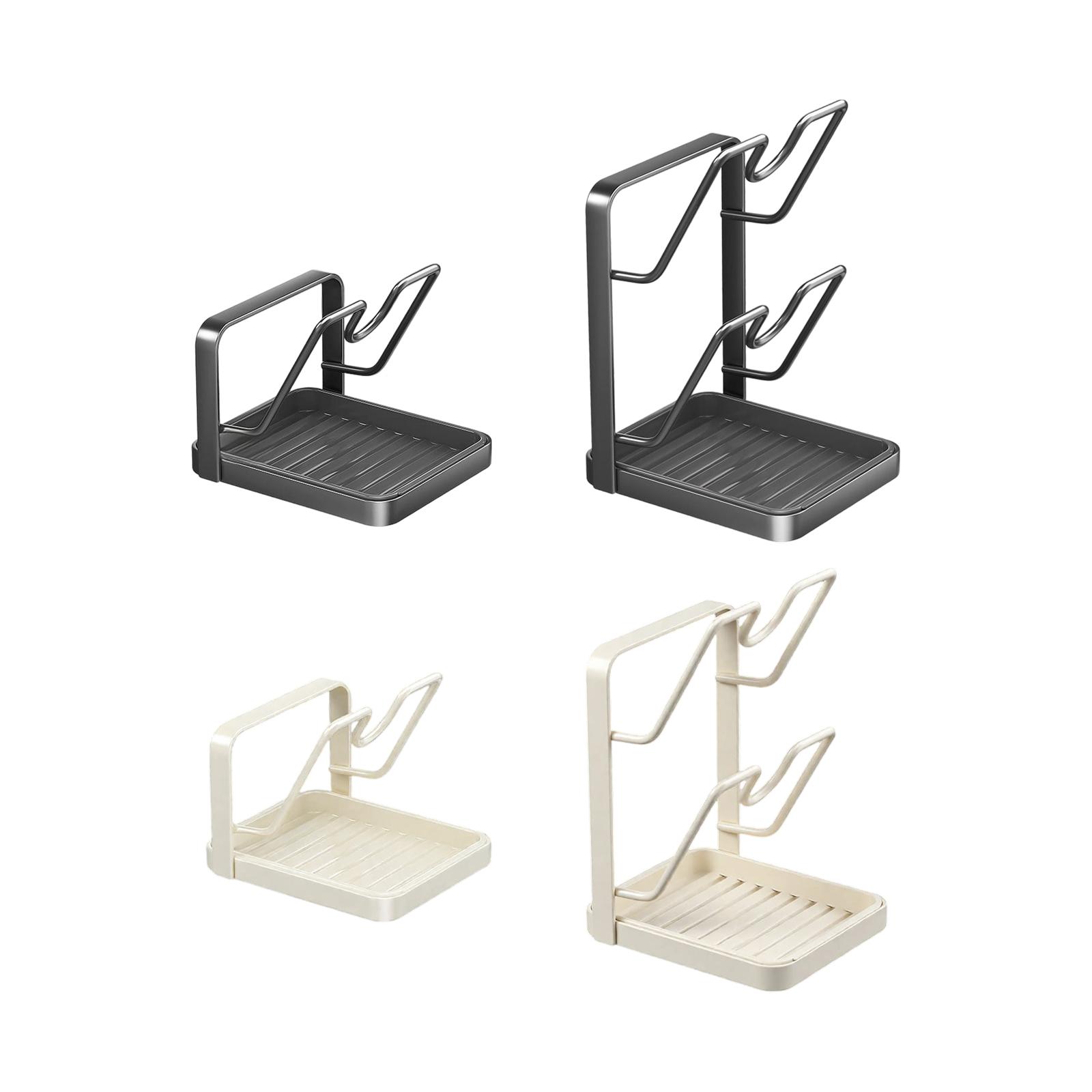Pot Lid Storage Rack with Drip - Kitchen Gadgets Rack Storage のレビューと価格