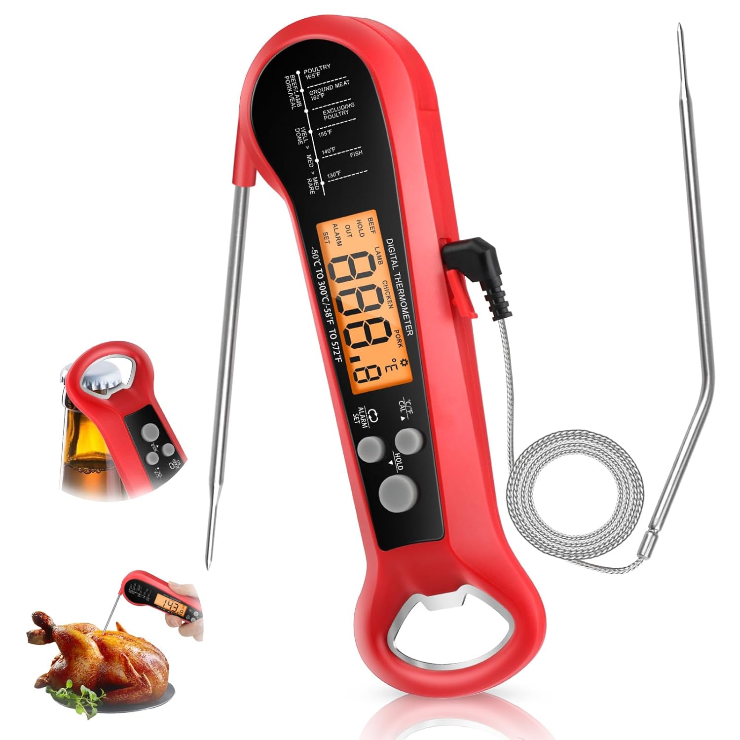 Long Cable Professional Meat T - Meat Thermometer のレビューと価格
